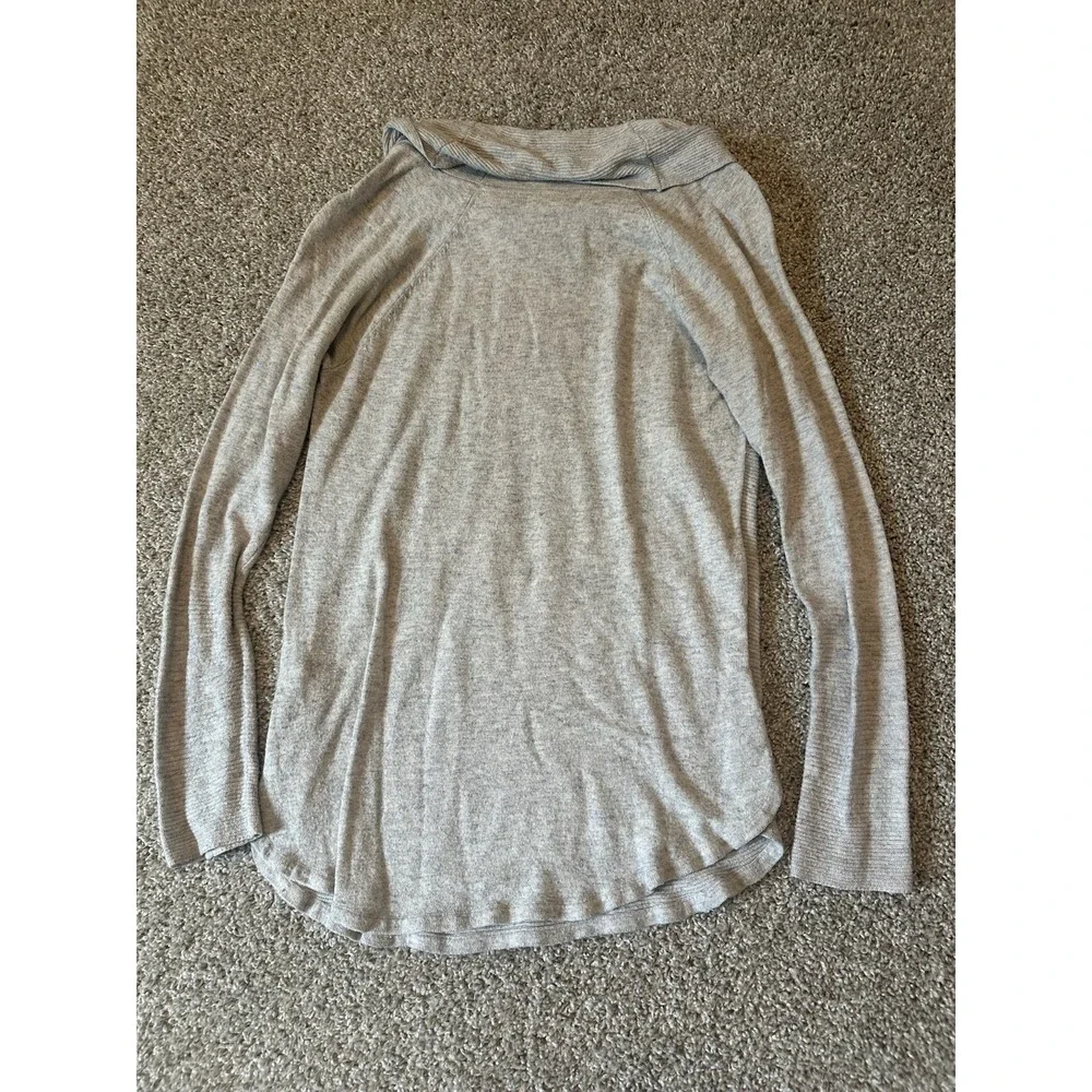Calvin Klein Turtle Neck Sweater Size M‎ Grey Pullover Wool Blend Neutral Casual